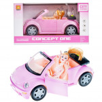 Bábika v ružovom autíčku